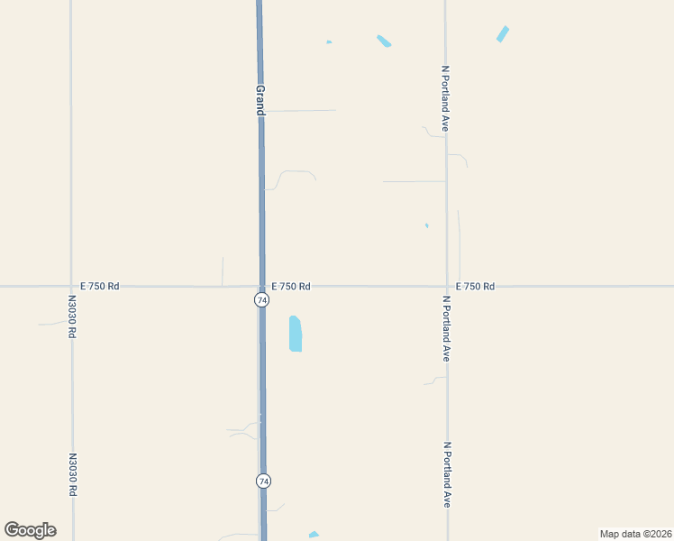 map of restaurants, bars, coffee shops, grocery stores, and more near 13112 East 750 Road in Crescent