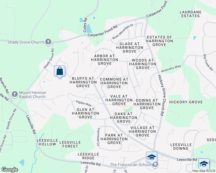 map of restaurants, bars, coffee shops, grocery stores, and more near 5809 Edgebury Road in Raleigh