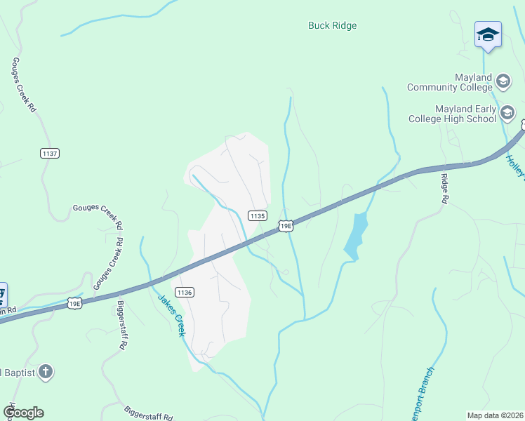 map of restaurants, bars, coffee shops, grocery stores, and more near 14 Mountain View Road in Spruce Pine