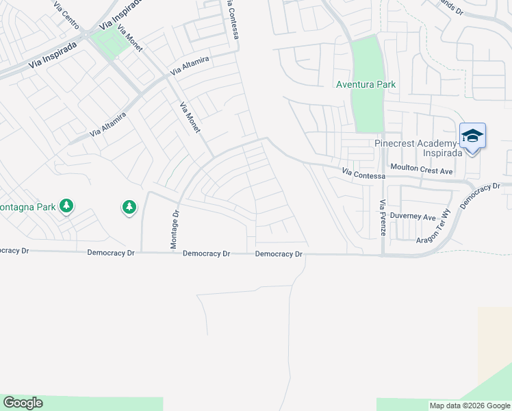 map of restaurants, bars, coffee shops, grocery stores, and more near Mincio Street in Henderson
