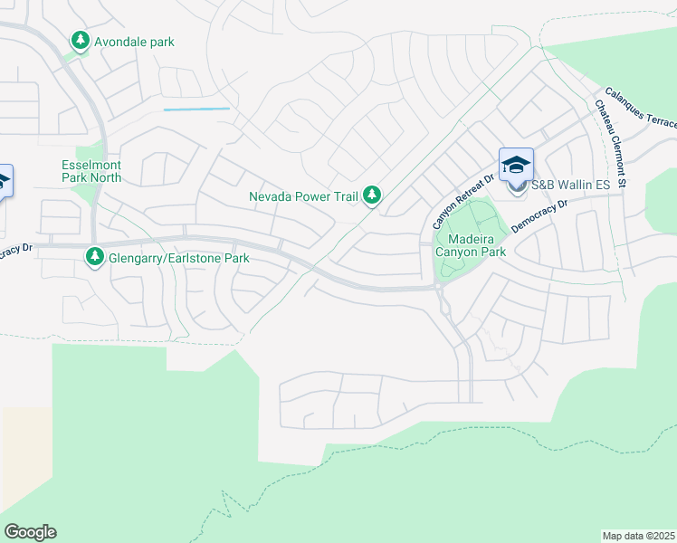 map of restaurants, bars, coffee shops, grocery stores, and more near 2617 Rue Toulouse Avenue in Henderson