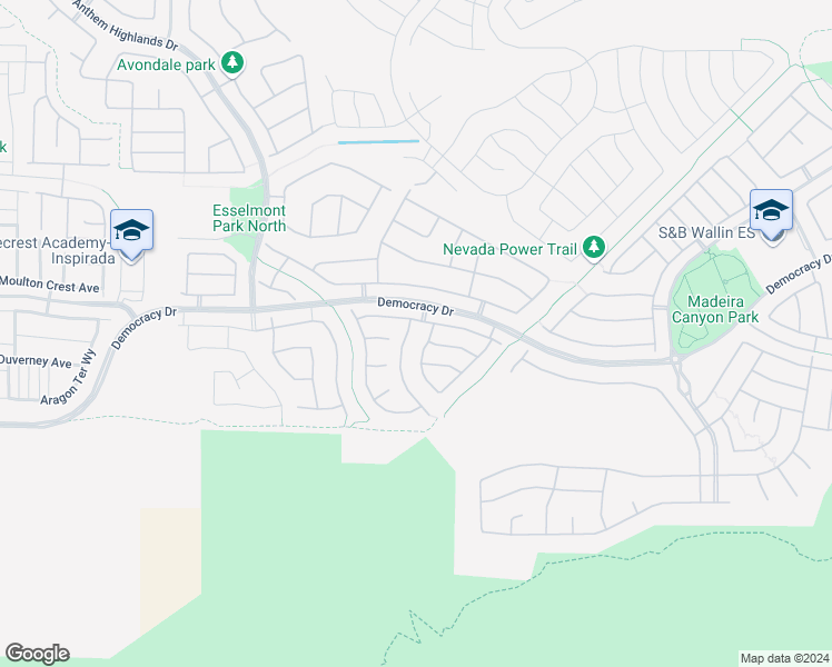 map of restaurants, bars, coffee shops, grocery stores, and more near 2720 Craigmillar Street in Henderson