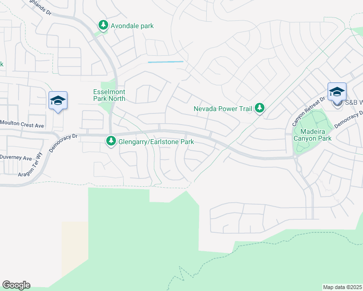 map of restaurants, bars, coffee shops, grocery stores, and more near 2720 Craigmillar Street in Henderson