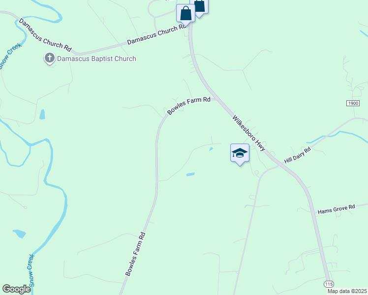 map of restaurants, bars, coffee shops, grocery stores, and more near 159 Vance Farm Drive in Statesville