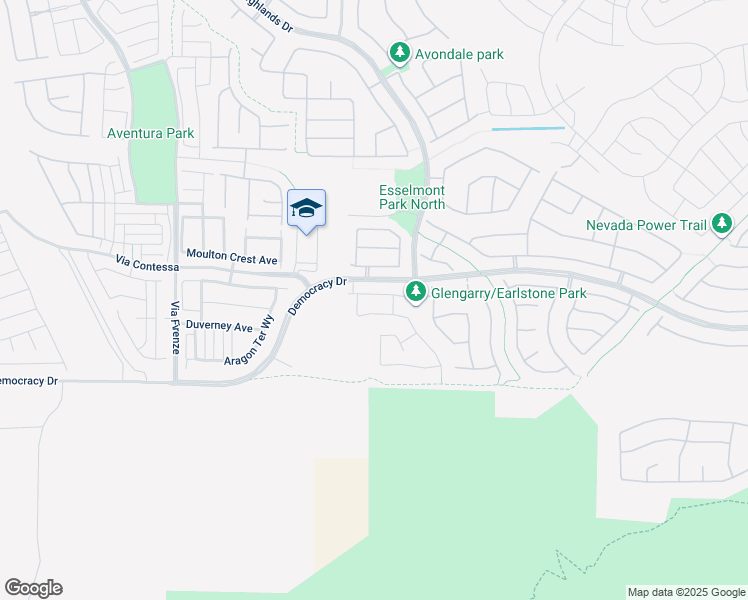 map of restaurants, bars, coffee shops, grocery stores, and more near 2867 Culloden Avenue in Henderson