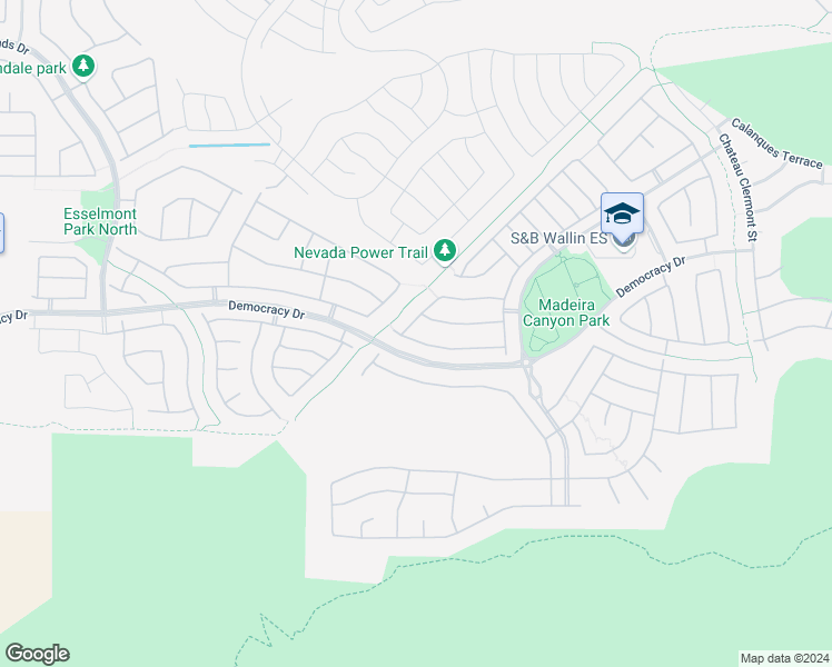 map of restaurants, bars, coffee shops, grocery stores, and more near 2624 Rue Toulouse Avenue in Henderson