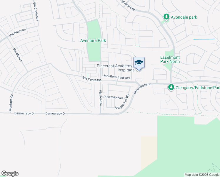 map of restaurants, bars, coffee shops, grocery stores, and more near 2812 Falling Mist Street in Henderson