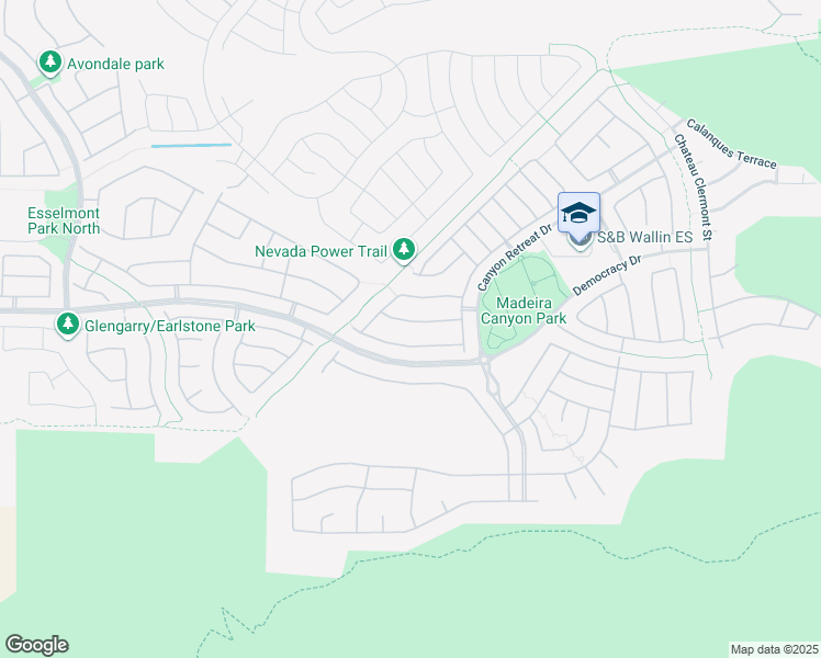 map of restaurants, bars, coffee shops, grocery stores, and more near 2653 Rue Montpellier Avenue in Henderson