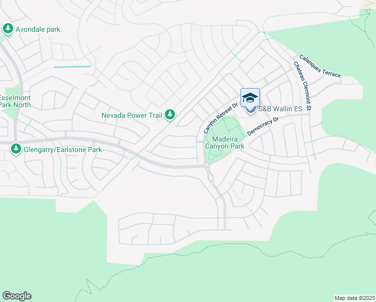 map of restaurants, bars, coffee shops, grocery stores, and more near 2701 Rue Montpellier Avenue in Henderson