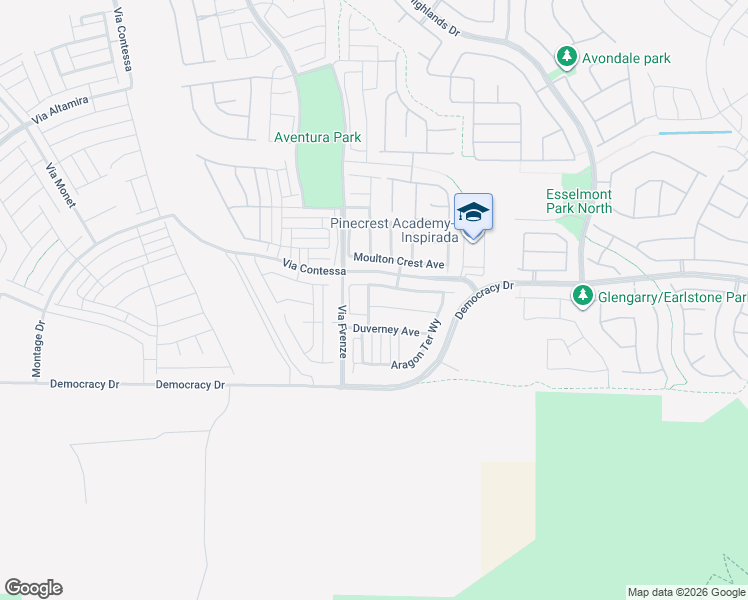 map of restaurants, bars, coffee shops, grocery stores, and more near 2812 Falling Mist Street in Henderson