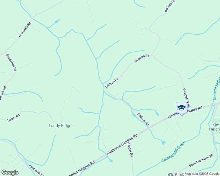 map of restaurants, bars, coffee shops, grocery stores, and more near 7933 Dodson Road in Knoxville