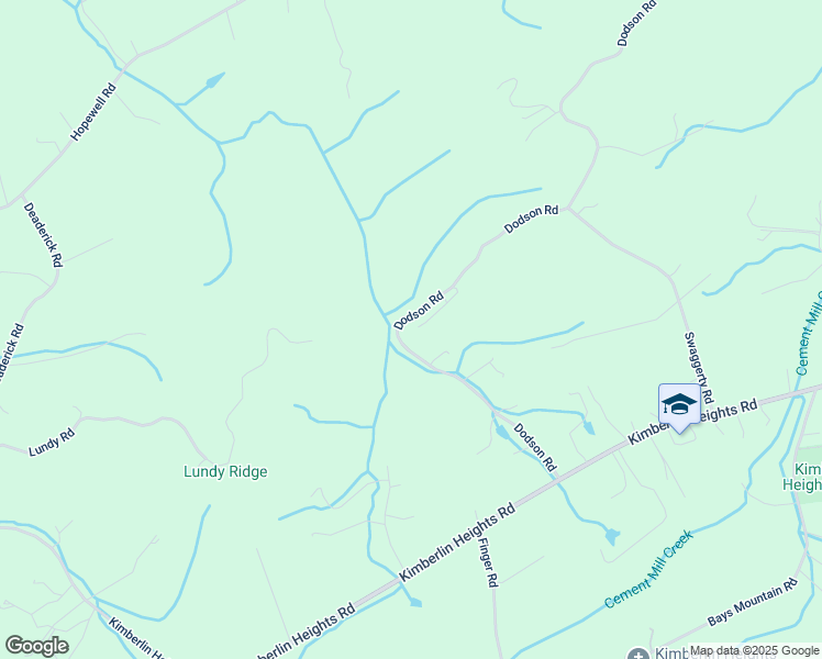 map of restaurants, bars, coffee shops, grocery stores, and more near 7933 Dodson Road in Knoxville