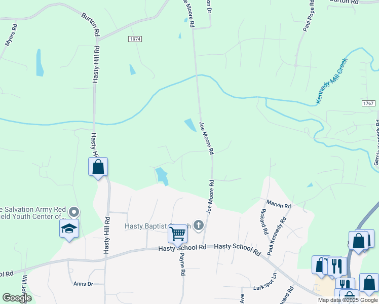 map of restaurants, bars, coffee shops, grocery stores, and more near Quail Hollow Road in Thomasville
