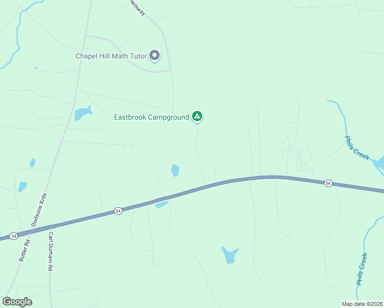 map of restaurants, bars, coffee shops, grocery stores, and more near 3235 Eastbrook Drive in Chapel Hill