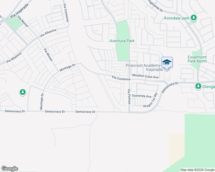map of restaurants, bars, coffee shops, grocery stores, and more near 2796 Donatello Manor Place in Henderson