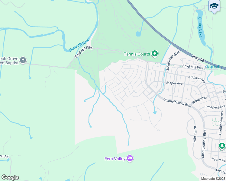 map of restaurants, bars, coffee shops, grocery stores, and more near 4098 Camberley Street in Franklin