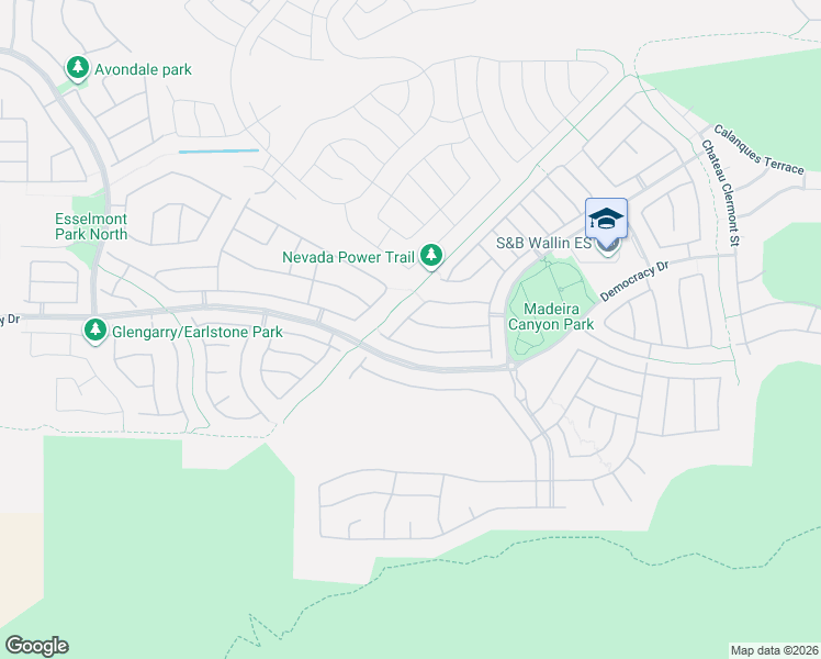 map of restaurants, bars, coffee shops, grocery stores, and more near 2625 Rue Montpellier Avenue in Henderson