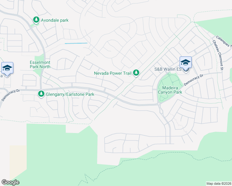 map of restaurants, bars, coffee shops, grocery stores, and more near 2554 Braehead Lane in Henderson