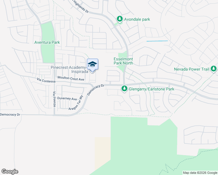 map of restaurants, bars, coffee shops, grocery stores, and more near 2882 Culloden Avenue in Henderson