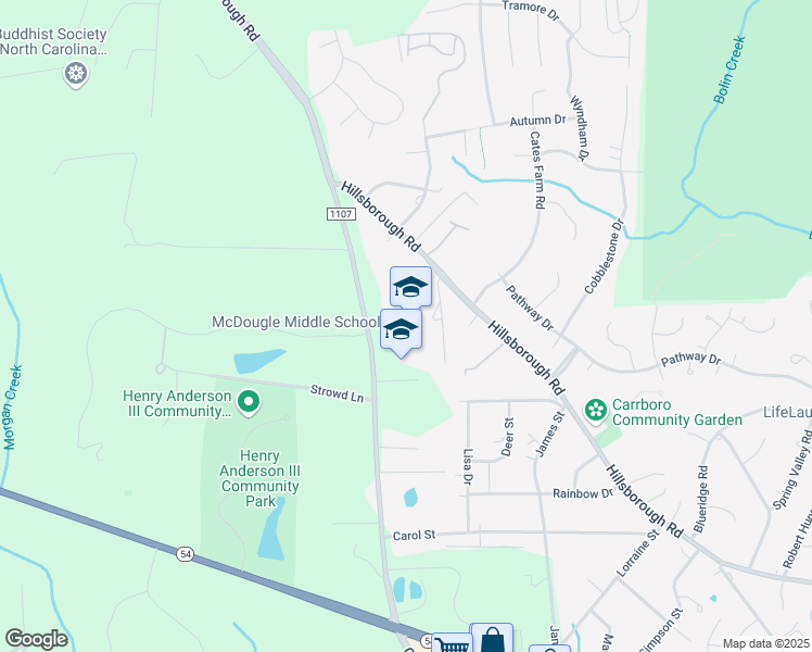 map of restaurants, bars, coffee shops, grocery stores, and more near 900 Old Fayetteville Road in Chapel Hill