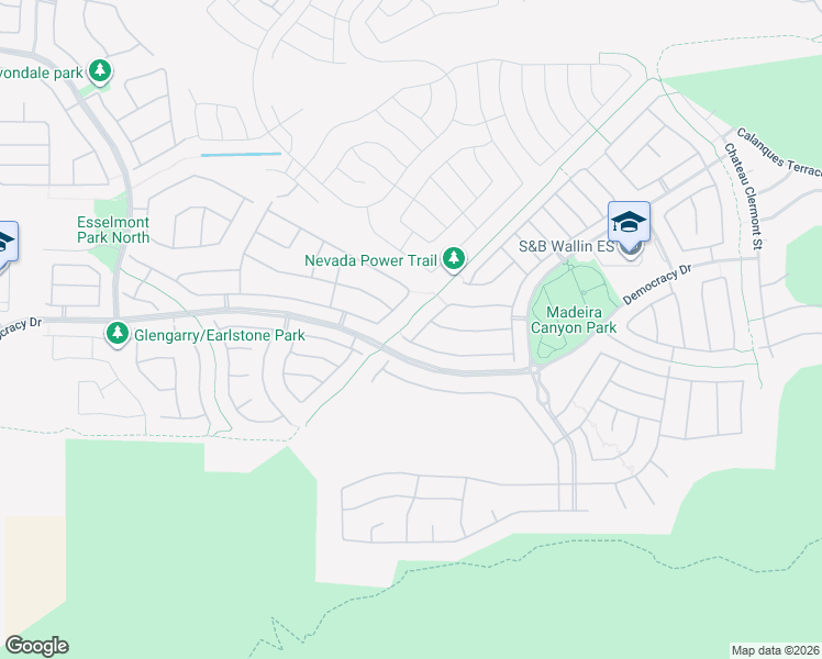 map of restaurants, bars, coffee shops, grocery stores, and more near 2544 Rue Colmar Drive in Henderson