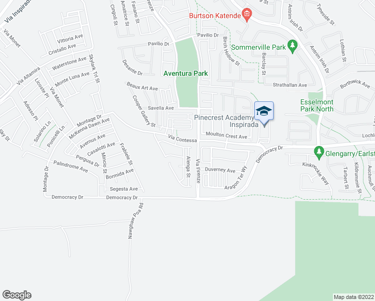 map of restaurants, bars, coffee shops, grocery stores, and more near 2806 Alenga Street in Henderson