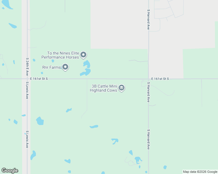 map of restaurants, bars, coffee shops, grocery stores, and more near 2980 East 161st Street South in Bixby