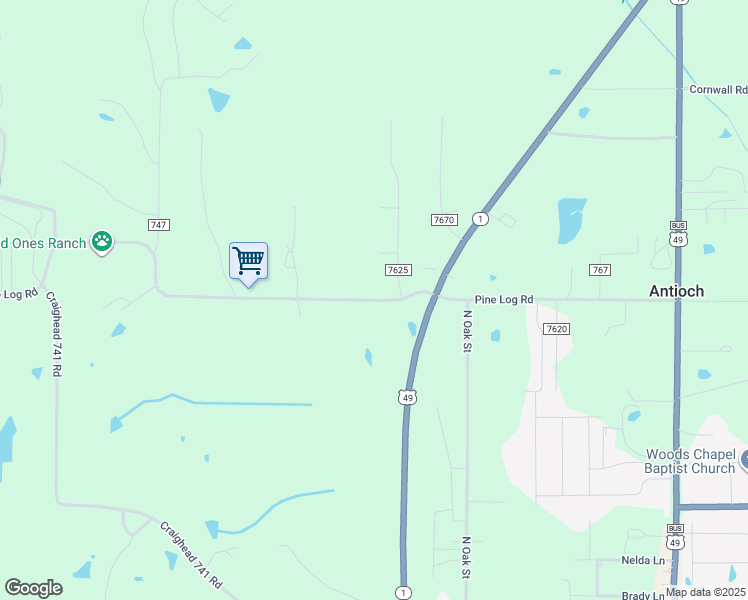 map of restaurants, bars, coffee shops, grocery stores, and more near 566 Pine Log Road in Brookland