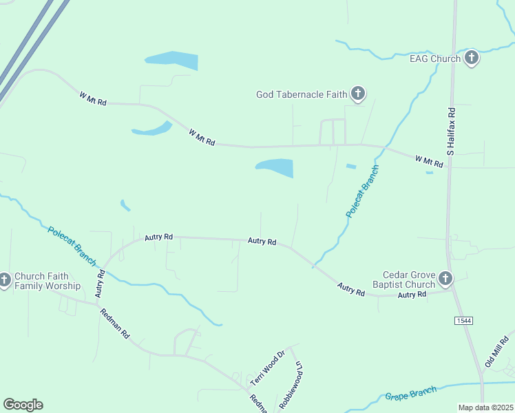 map of restaurants, bars, coffee shops, grocery stores, and more near Ricks Street in Rocky Mount