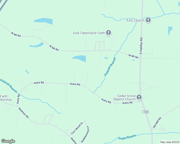 map of restaurants, bars, coffee shops, grocery stores, and more near Saint John Street in Rocky Mount
