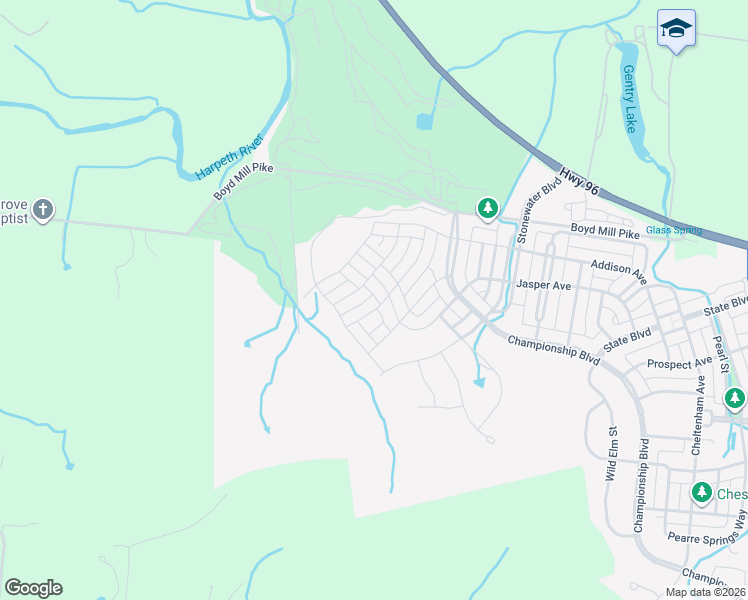 map of restaurants, bars, coffee shops, grocery stores, and more near 4098 Camberley Street in Franklin