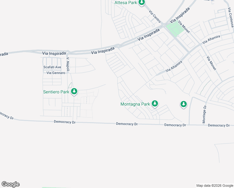 map of restaurants, bars, coffee shops, grocery stores, and more near Via Altamira in Henderson