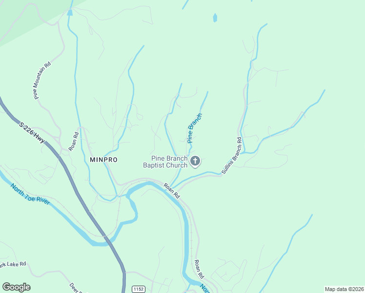 map of restaurants, bars, coffee shops, grocery stores, and more near 6 Thompson Road in Spruce Pine