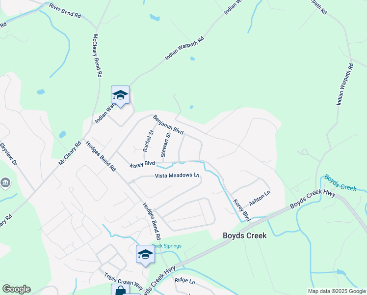 map of restaurants, bars, coffee shops, grocery stores, and more near 1312 Sarek Avenue in Sevierville