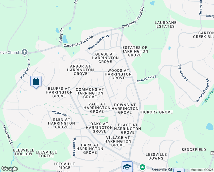map of restaurants, bars, coffee shops, grocery stores, and more near 11301 North Radner Way in Raleigh