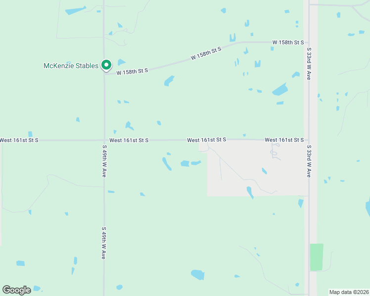 map of restaurants, bars, coffee shops, grocery stores, and more near 4302 West 161st Street South in Kiefer