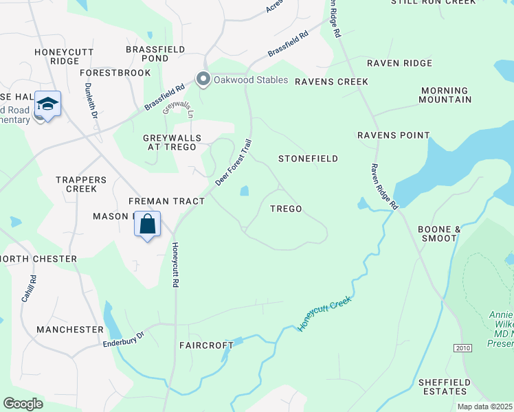 map of restaurants, bars, coffee shops, grocery stores, and more near 5209 Ginger Trail in Raleigh