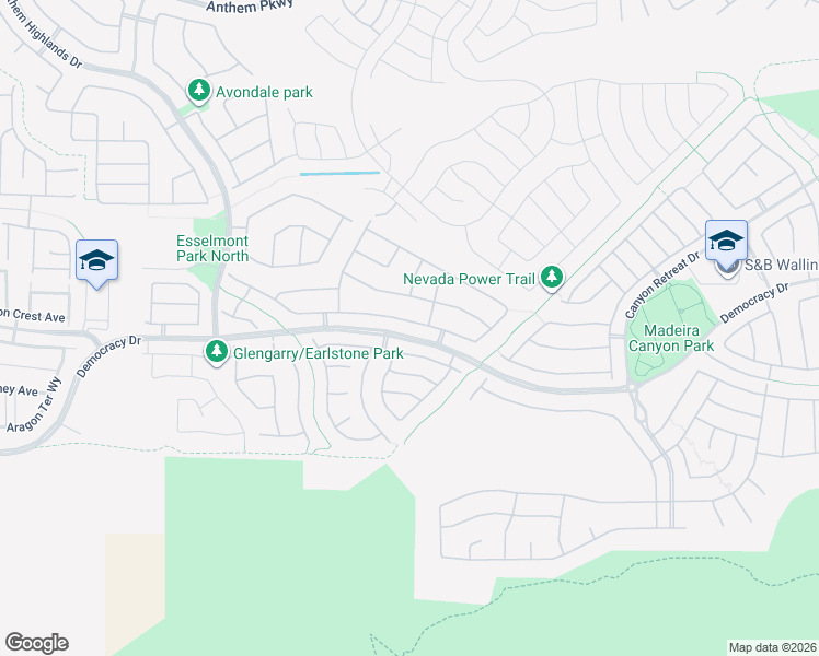 map of restaurants, bars, coffee shops, grocery stores, and more near 2623 Lochleven Way in Henderson