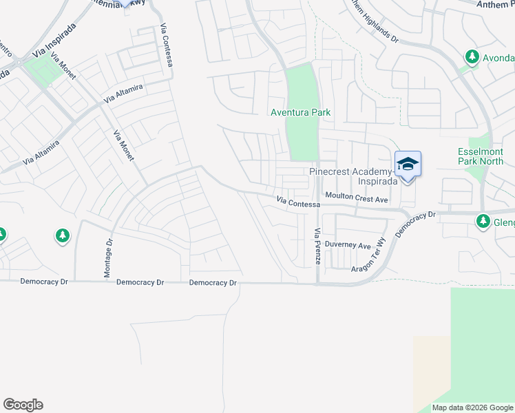 map of restaurants, bars, coffee shops, grocery stores, and more near 2796 Donatello Manor Place in Henderson