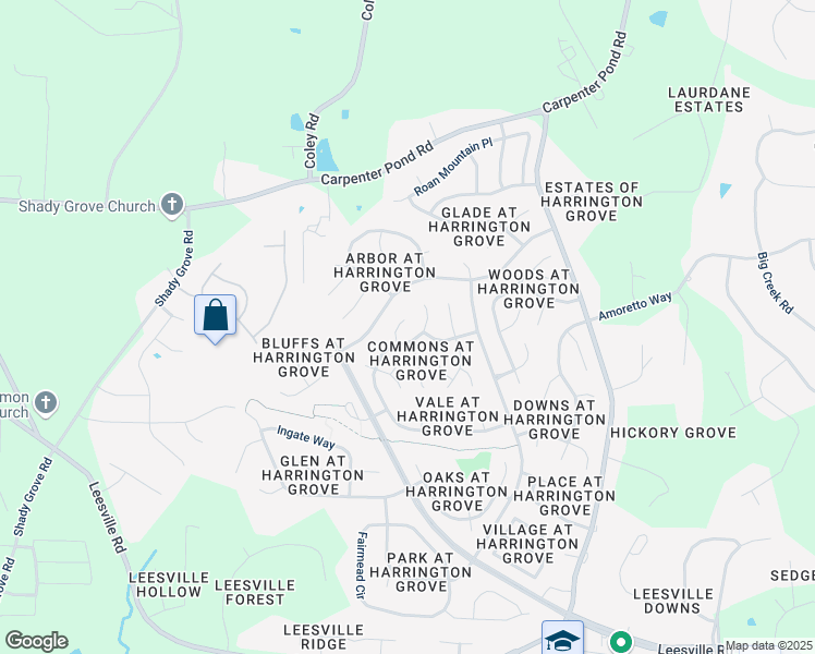 map of restaurants, bars, coffee shops, grocery stores, and more near 12216 Jarden Court in Raleigh