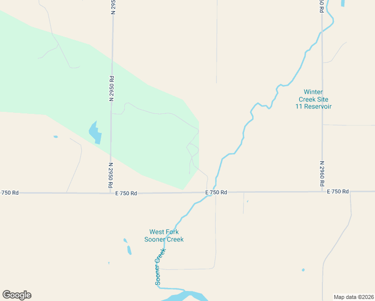 map of restaurants, bars, coffee shops, grocery stores, and more near 26461 East 750 Road in Crescent