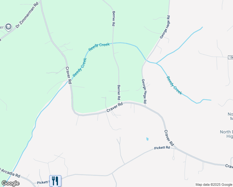 map of restaurants, bars, coffee shops, grocery stores, and more near 179 Berrier Road in Lexington