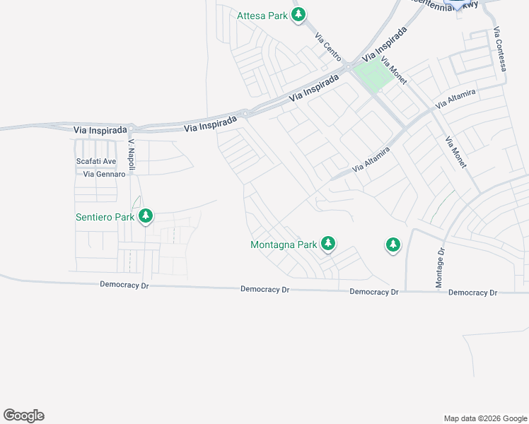 map of restaurants, bars, coffee shops, grocery stores, and more near Via Altamira in Henderson