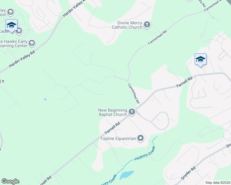 map of restaurants, bars, coffee shops, grocery stores, and more near 11104 Poplar Ridge Road in Knoxville