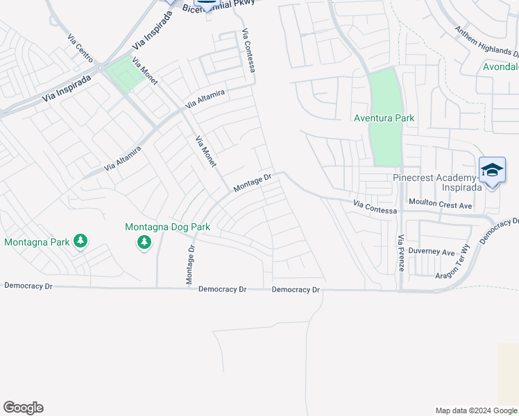 map of restaurants, bars, coffee shops, grocery stores, and more near 3211 Avernus Avenue in Henderson