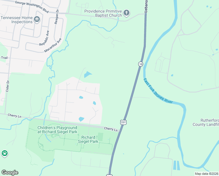 map of restaurants, bars, coffee shops, grocery stores, and more near 4501 Lebanon Road in Murfreesboro