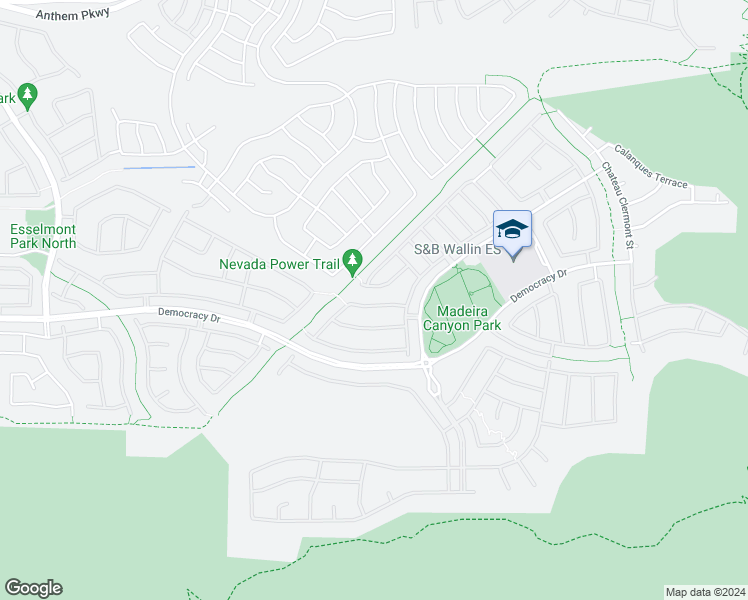 map of restaurants, bars, coffee shops, grocery stores, and more near 2672 Rue Marquette Avenue in Henderson