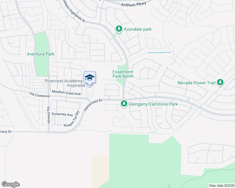 map of restaurants, bars, coffee shops, grocery stores, and more near 2831 Dalsetter Drive in Henderson