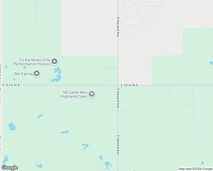 map of restaurants, bars, coffee shops, grocery stores, and more near 2980 East 161st Street South in Bixby