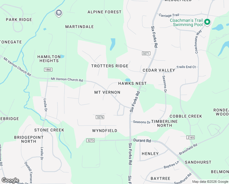 map of restaurants, bars, coffee shops, grocery stores, and more near 200 Mount Vernon Church Road in Raleigh